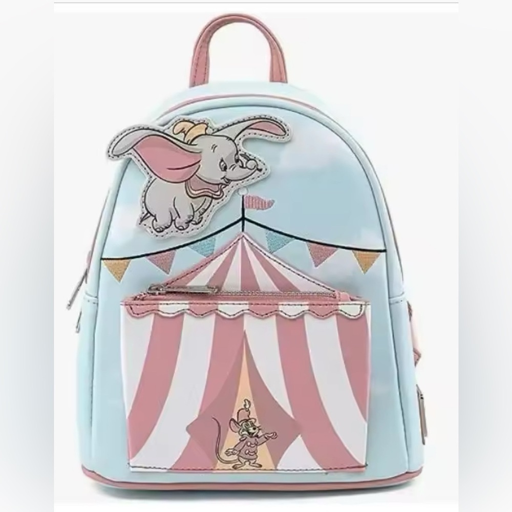 Loungefly Dumbo Kids Backpack - 3D Blue and Pink NWT